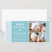 KALME GOLVEN | GEBOORTEAANKONDIGING BABY AANKONDIGING (Voorkant / Achterkant)