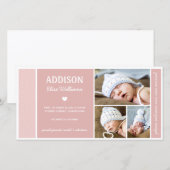 KALME GOLVEN | GEBOORTEAANKONDIGING BABY MEISJE AANKONDIGING (Voorkant / Achterkant)