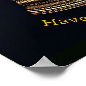 Kalme gouden Boeddha in meditatie, Poster (Hoek)