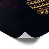 Kalme gouden Boeddha in meditatie Poster (Hoek)