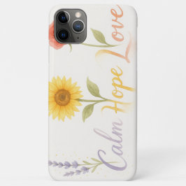 Kalme Hoop Liefde Bloemen iPhone Case met Zonneblo