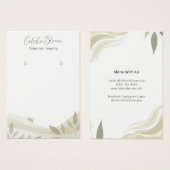 Kalme Neutral Foliage Waves Kunstwerk Kaart (Voorkant /achterkant)