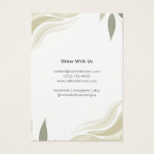 Kalme Neutral Foliage Waves Kunstwerk Kaart (Achterkant)