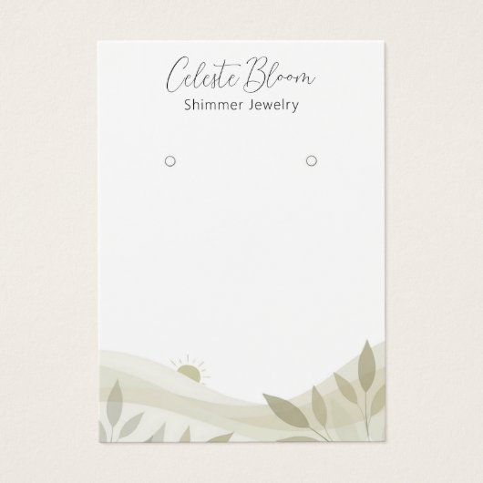 Kalme Neutral Foliage Waves Kunstwerk Kaart (Voorkant)