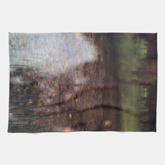 Kalme vijver op Kammer kasteelterrein, Gustav Klim Theedoek (Horizontaal)