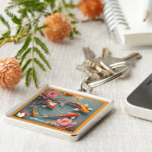 "Kalme wateren stijgen" Sleutelhanger (Zijkant)