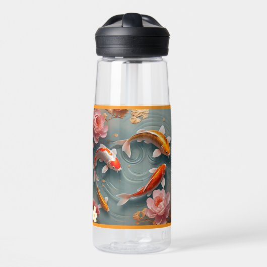 "Kalme wateren stijgen" Waterfles (Voorkant)