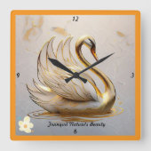 "Kalme wateren, vredige ziel" Vierkante Klok (Voorkant)