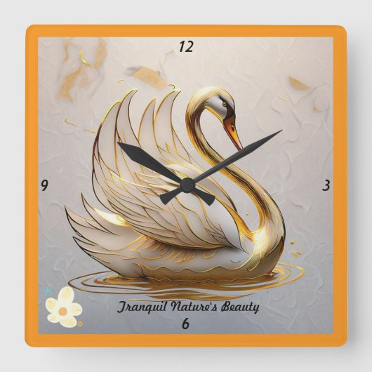 "Kalme wateren, vredige ziel" Vierkante Klok (Voorkant)