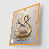 "Kalme wateren, vredige ziel" Vierkante Klok (Hoek)