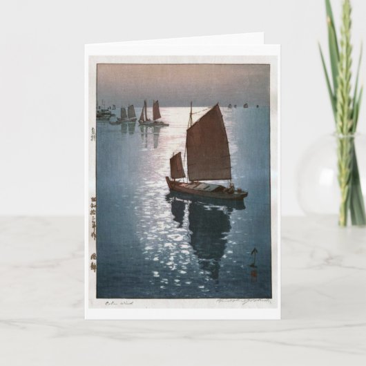 Kalme wind, Hiroshi Yoshida, houtsnede Kaart (Voorkant)