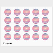 Kalme wolken lucht ronde sticker (Vel)