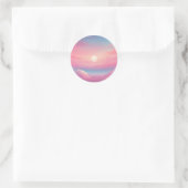 Kalme wolken lucht ronde sticker (Tas)