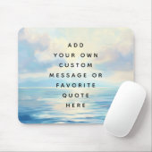 Kalme zeeen oceaan zonsopgang schilderen aangepast muismat (Met muis)