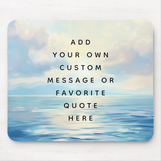 Kalme zeeen oceaan zonsopgang schilderen aangepast muismat (Voorkant)