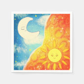 Kalme zon en de maan servet (Voorkant)