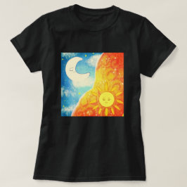 Kalme zon en de maan t-shirt