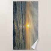 Kalme zonsondergang in Portugal strandlaken (Voorkant)