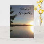 Kalme Zonsondergang Vreedzaam Meer Diepste Sympath Kaart (Gele Bloem)