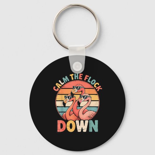 Kalmeer De Kudde Flamingo Sleutelhanger (Voorkant)