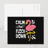 Kalmeer De Kudde Funny Roze Flamingo Briefkaart (Voorkant / Achterkant)