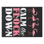 Kalmeer de kudde naar beneden Flamingo Pink Tafelkleed (Voorkant (Horizontaal))