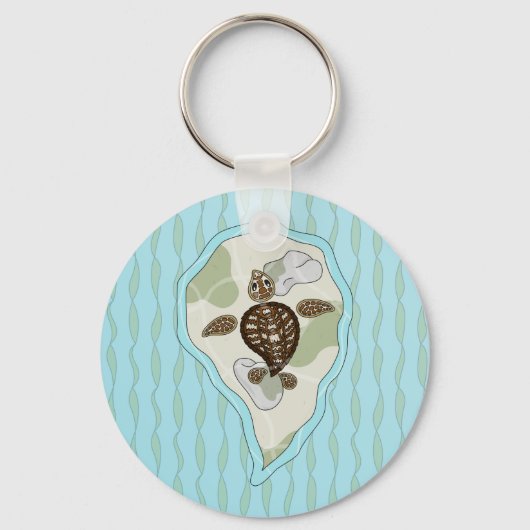 Kalmeer de Zee Turtle Sleutelhanger (Voorkant)