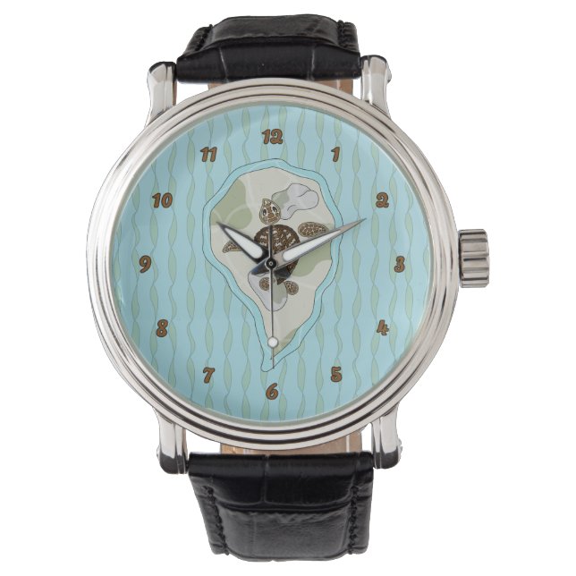 Kalmeer de Zee Turtle Watch Horloge (Voorkant)