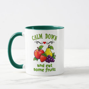 Kalmeer en eet wat fruit mok