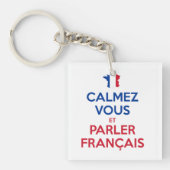 Kalmeer en spreek Frans Sleutelhanger (Voorkant)