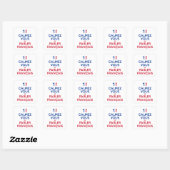Kalmeer en spreek Frans Vierkante Sticker (Vel)