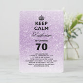 Kalmeer Glitter Mijlpaal Verjaardagsfeest Uitnodig Kaart (Staand voorkant)