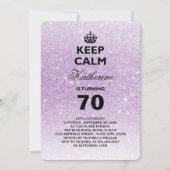 Kalmeer Glitter Mijlpaal Verjaardagsfeest Uitnodig Kaart (Voorkant)