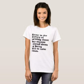 Kalmeer grappige vrouwen t-shirt (Voorkant volledig)
