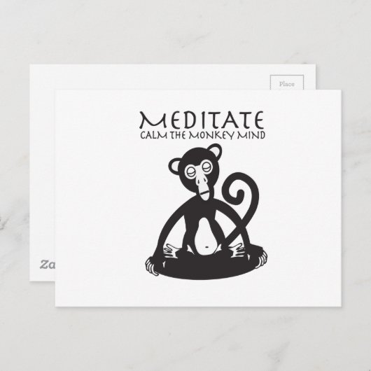 Kalmeer je aap geest briefkaart (Voorkant / Achterkant)