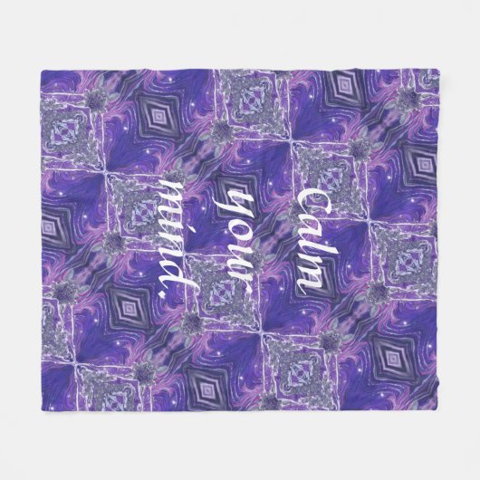 Kalmeer je geest Fleece deken (Voorkant (Horizontaal))