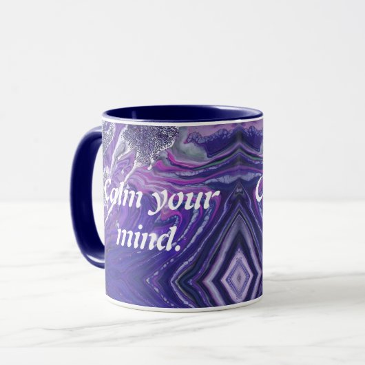 "Kalmeer je geest" koffie Mok (Voorkant links)