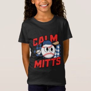 Kalmeer je Mitts Baseball Cartoon Design T-shirt