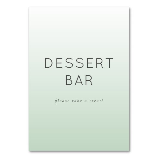 Kalmend Muntgradiënt Dessertbarborden Kaart (Voorkant)