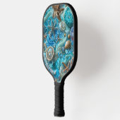 Kalmerend Aqua Sand, Surf & Zeestervis Monogram Pickleball Paddle (Links)