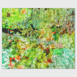 Kalmerend geel abstract inpakpapier, Kalmerend  Cadeaupapier