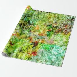 Kalmerend geel abstract inpakpapier, Kalmerend  Cadeaupapier