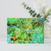 Kalmerend geel abstract uitnodiging,Geel abstract Kaart (Staand voorkant)