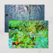 Kalmerend geel abstract uitnodiging,Geel abstract Kaart (Voorkant / Achterkant)