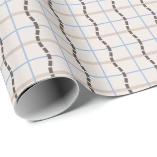 Kalmerend geometrisch mozaïek - blauwe taupe cadeaupapier