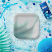 Kalmerend groen print papieren bord (Feest)