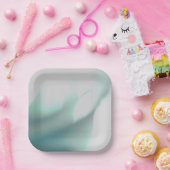 Kalmerend groen print papieren bord (Feest)