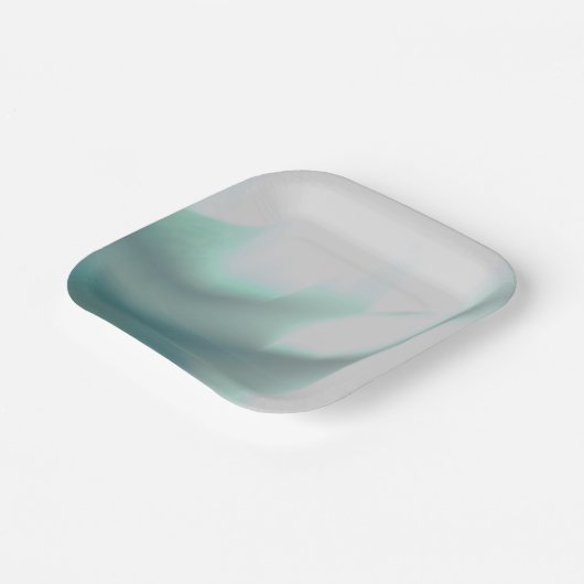 Kalmerend groen print papieren bord (Gebogen)