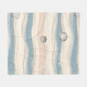 Kalmerend kustgolfpatroon fleece deken (Voorkant (Horizontaal))