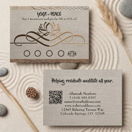 Kalmerend Linnen Bamboe Yoga/Meditatie Klantenkaartje